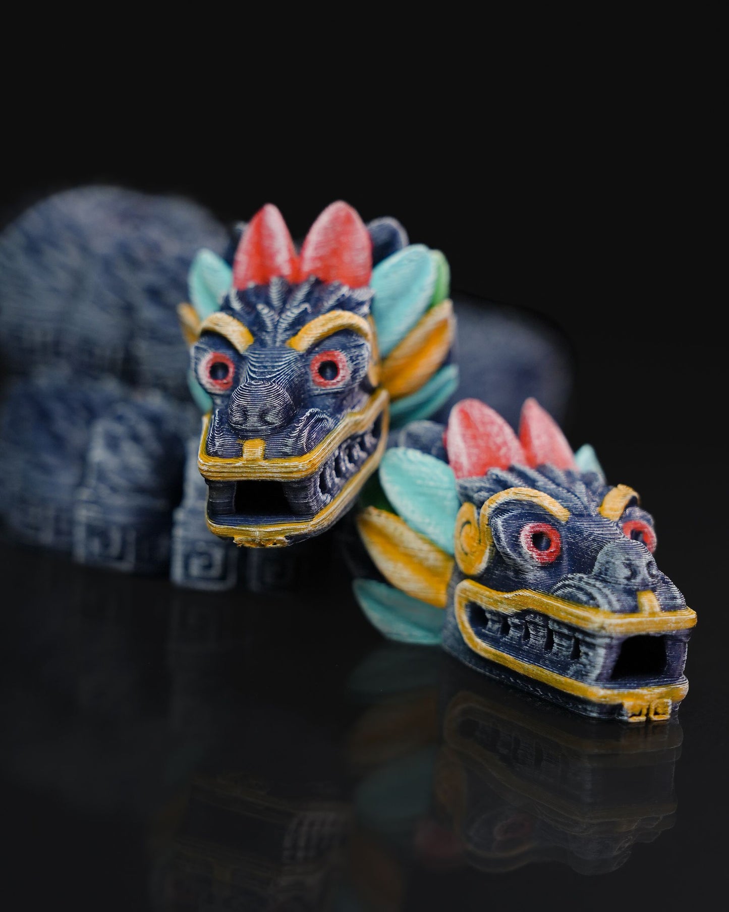 Quetzalcoatl Two-Headed Articulating Dragon