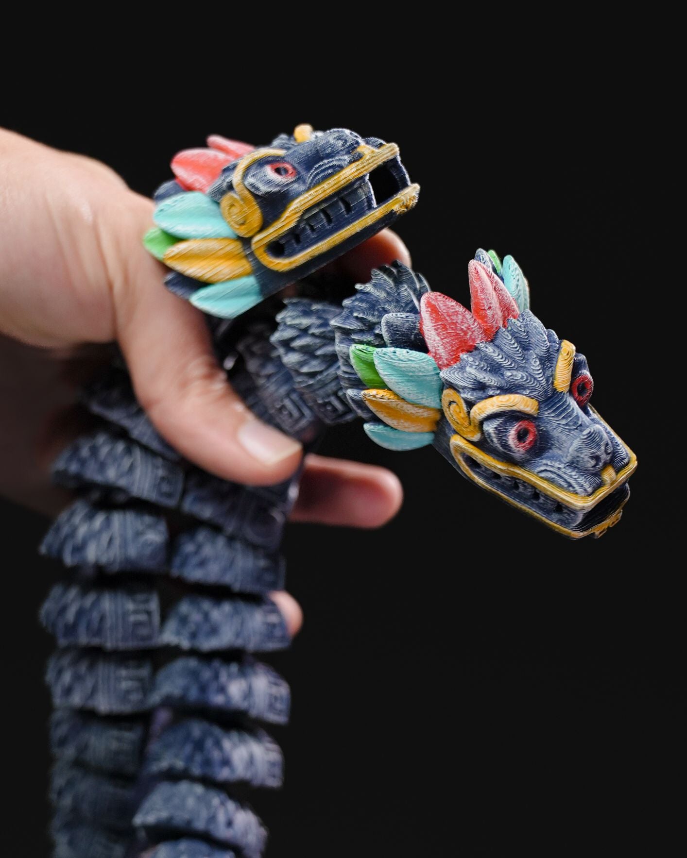 Quetzalcoatl Two-Headed Articulating Dragon